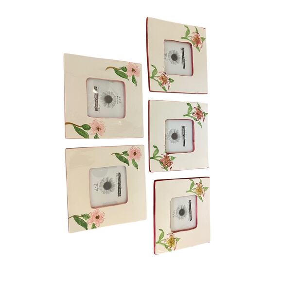 Set of 6 Picture Photo Frames 6" x 6" Tradewinds Bay Botanicals - Picture 10 of 10